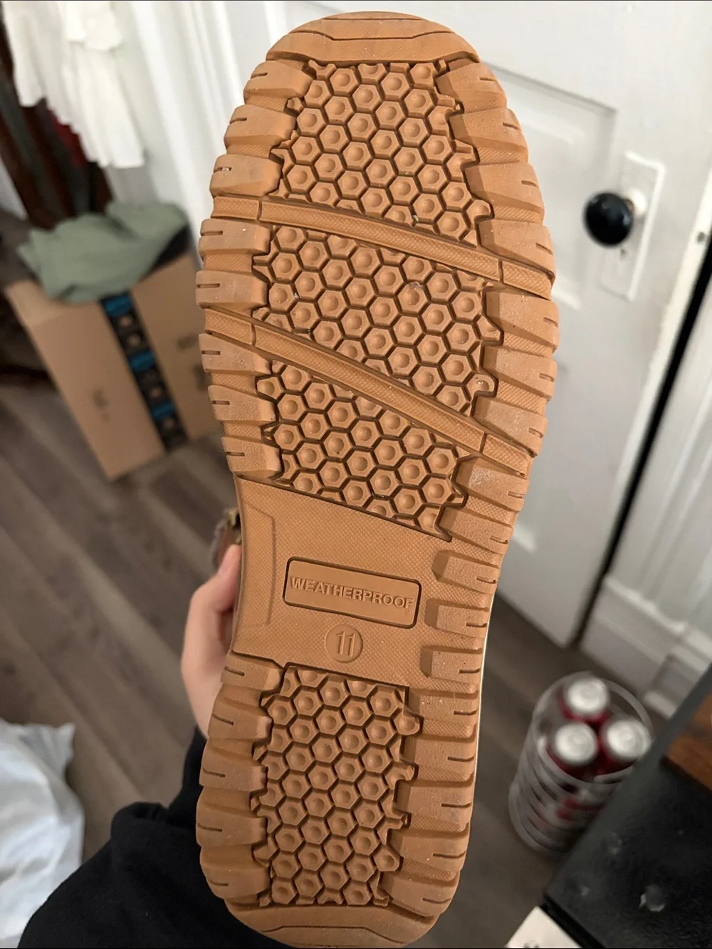 Men's Brown Waterproof Lace-Up Winter Boots